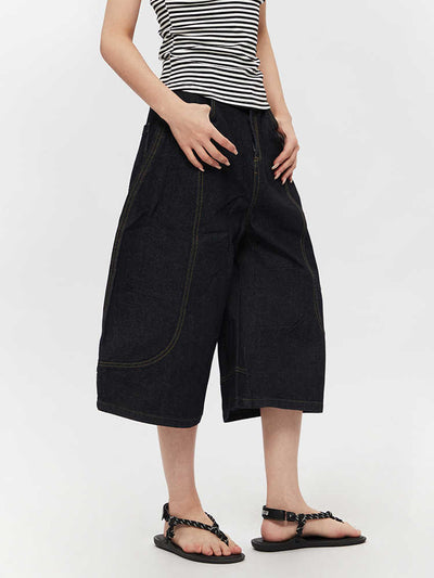 Shorts Vaqueros Sueltos Retro Lavado Vintage para Mujer - Image 11