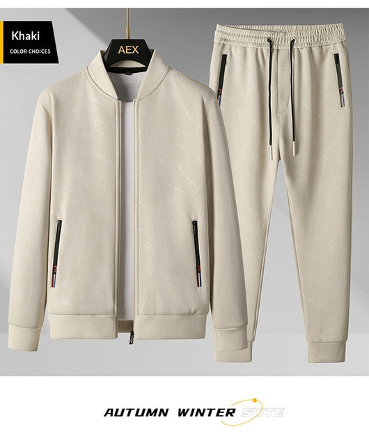 Conjunto Deportivo Casual de Dos Piezas con Cuello Alzado para Hombre - Image 24