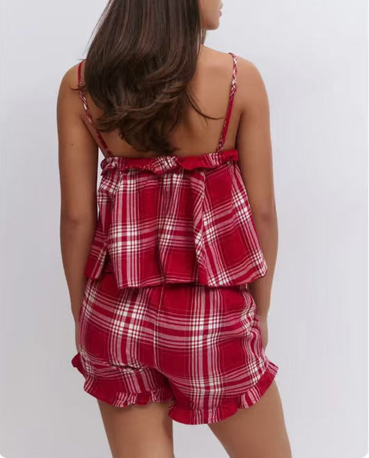 Camisola Vintage Cuadros con Lazo - Diseño Sexy y Cómodo para Mujer - Image 17
