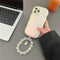 Funda Láser Degradado con Cadena de Cuentas para iPhone 14, 13, 12, 11 Pro Max