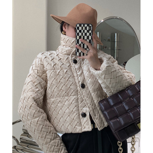 Chaqueta Acolchada Cuello Alto para Mujer - Elegancia y Calidez - Image 2