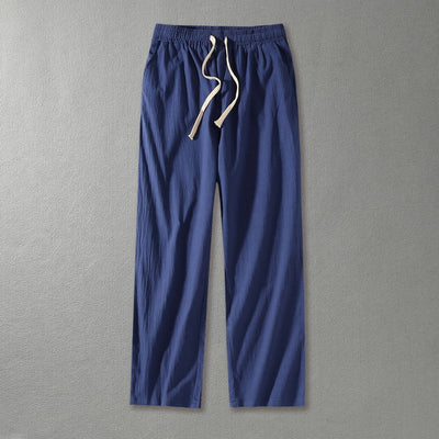Pantalones Rectos Holgados de Algodón y Lino para Uso Casual - Image 5