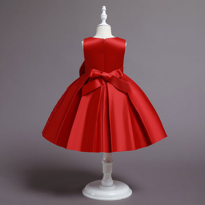 Vestido Princesa Niña Colores Lisos - Ideal para Cumpleaños y Eventos - Image 8