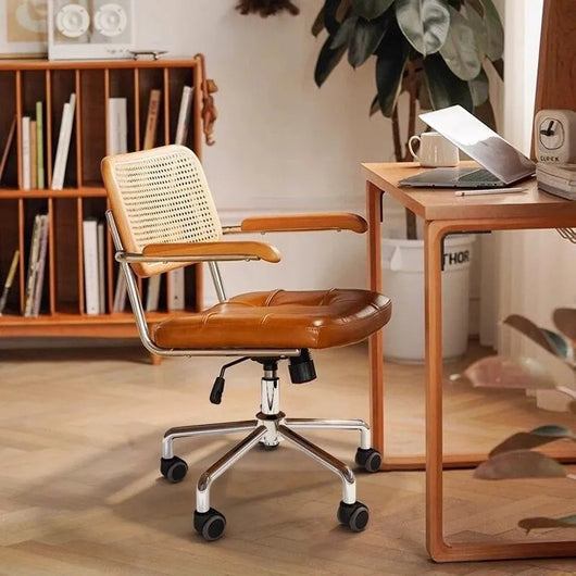 Silla de Oficina Retro en Ratán Sintético
