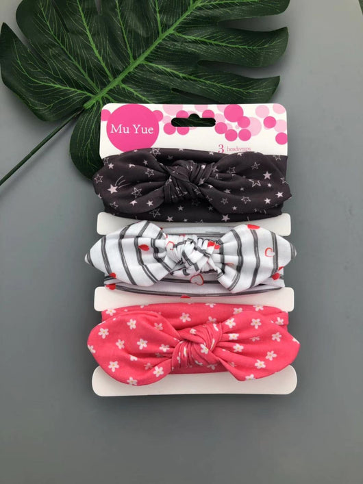 Set de 3 Diademas Infantiles con Moños Estampados - Image 17