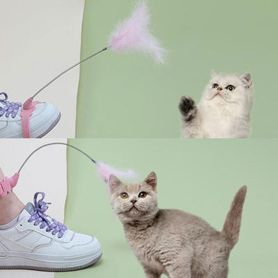 Juguete Interactivo de Pluma para Gatos - Diversión Infinita