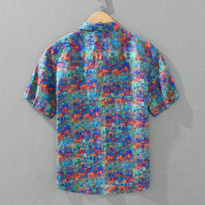 Camisa Casual Estampada de Manga Corta para Hombre - Image 4