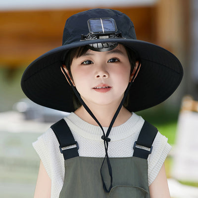 Gorra Ventilador Solar con Potencia de Viento Fuerte Recargable