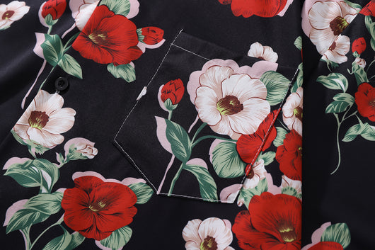 Camisetas Retro Hawaianas de Pareja Estilo Hong Kong con Flores - Image 15