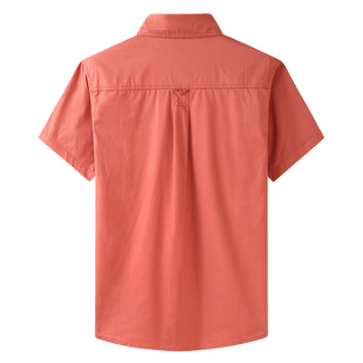 Camisa Casual de Algodón Hombre - Corte Relajado con Solapa Estilo Workwear - Image 11
