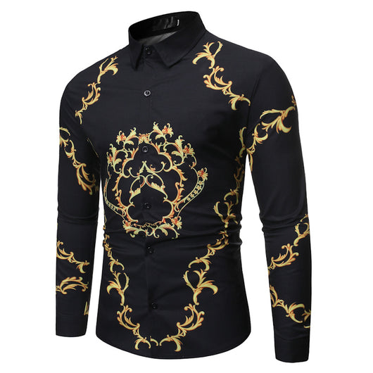 Camisa Casual Slim Fit con Estampado Floral para Hombre - Image 3