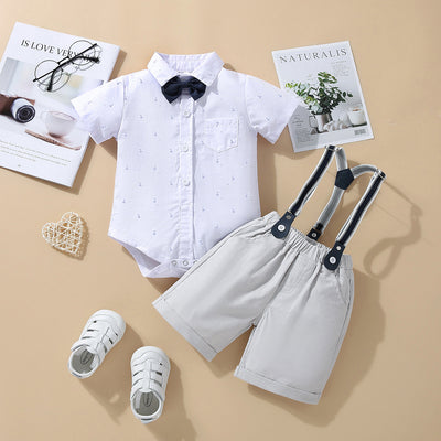 Conjunto de Verano para Niños con Tirantes - Shorts Estilo Caballero - Image 6