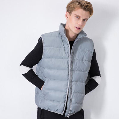 Chaleco Reflectante Abrigo Slim Fit Otoño Invierno Tallas Grandes Hombre - Image 10