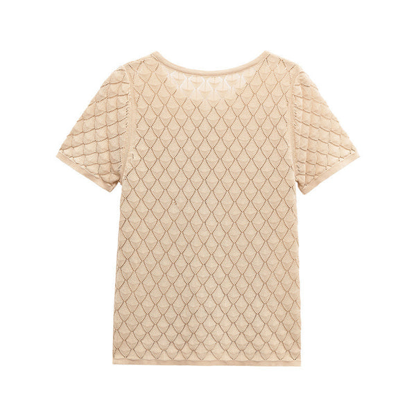 Polera Texturizada de Manga Corta