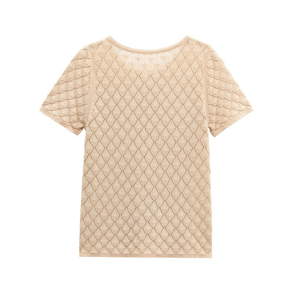 Polera Texturizada de Manga Corta