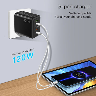 Cargador Rápido Multipuerto 120W - Enchufes Europeos, Americanos y Británicos - Image 13