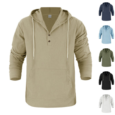 Henley con Capucha y Mangas Largas con Bolsillos Grandes - Image 31