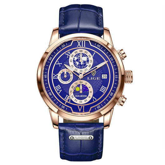 Reloj de Cuarzo para Hombre con Función Fase Lunar - Image 7
