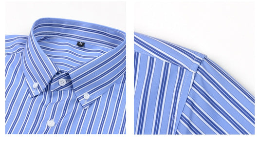 Camisa Estampada Digital a Rayas con Cuello Solapa - Manga Larga para Hombre - Image 17