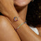 Pulsera de Plata con Gemas de Arcoíris Circular