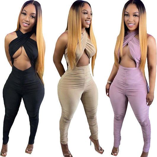 Jumpsuit Urbano Multicolor Sexy de Moda Casual
