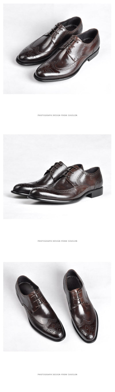 Zapatos de Cuero Genuino para Hombre Punta Fina Negocios Formales - Image 10