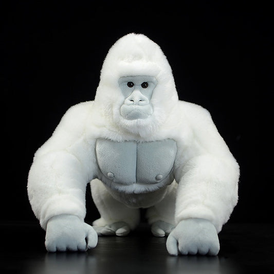 Peluche de Gorila Albino Simulado - Juguete Realista