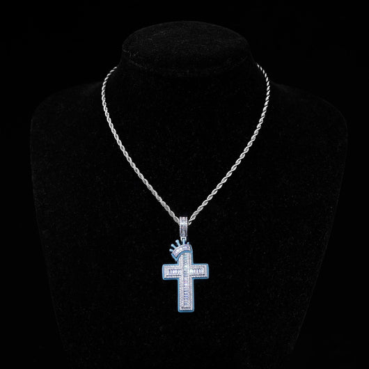 Dije Cruz Luminosa Personalizado con Circonita y Cobre - Image 8