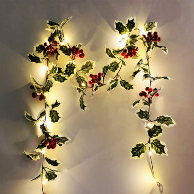 Luces Navideñas de Mimbre con Decoración de Espino Chino para Fiesta - Image 9