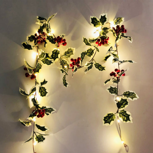 Luces Navideñas de Mimbre con Decoración de Espino Chino para Fiesta - Image 9