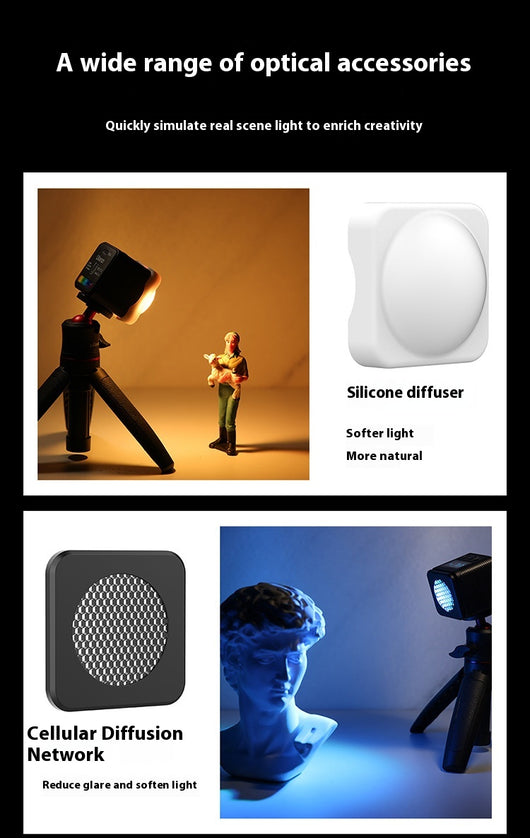 Luz de Relleno Magnética Mini LED Full Color con Batería de Litio - Image 18