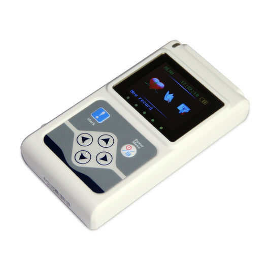 Monitor Cardíaco Holter 12 Canales 24 Horas - Sistema EKG Portátil Profesional