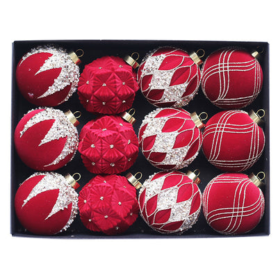 Esferas Navideñas con Textura Escarcha - Pack de Adornos Colgantes - Image 4