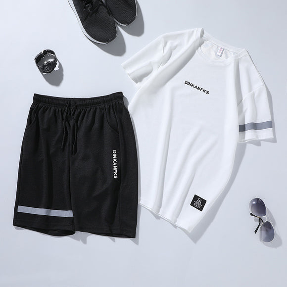 Conjunto Deportivo Hombre - Camiseta Manga Corta y Shorts para Gimnasio y Running