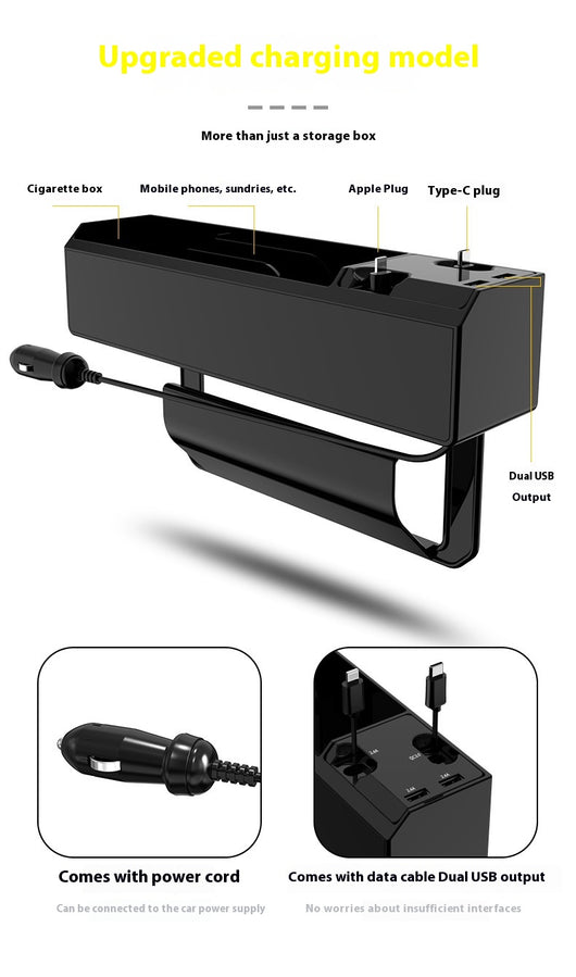 Organizador de Auto con Cargador Dual USB y Almacenamiento Inteligente - Image 25