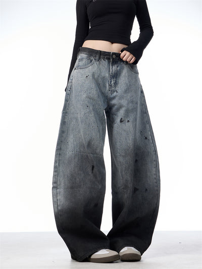 Pantalones Jeans Sueltos Efecto Desteñido con Tinta Splash - Image 14