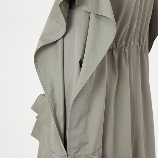 Abrigo Trinchera Mujer con Cintura Elástica - Otoño - Image 17
