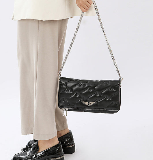 Bolso de Hombro Crossbody con Cadena y Bordado para Mujer - Image 7