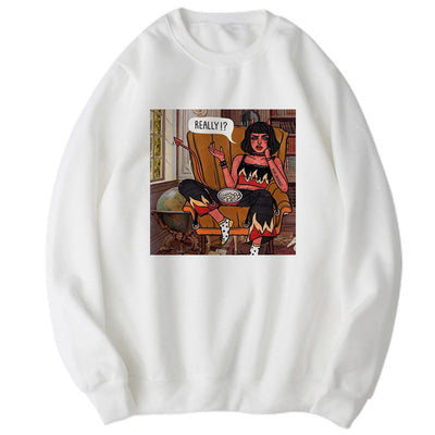 Suéter Harajuku Retro Talla Grande Manga Larga - Image 4