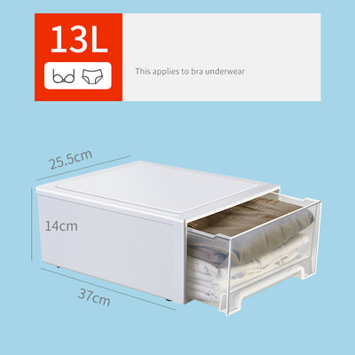 Caja Organizadora de Plástico Reforzado con Cajones y Tapa Transparente - Image 13
