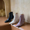 Tacones Altos Puntiagudos de Cuero Genuino