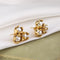 Aretes de Acero Inoxidable con Perla 18K Chapado en Oro