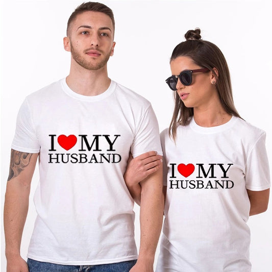 Playera Suelta para Parejas Talla Grande - Manga Corta Unisex