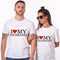 Playera Suelta para Parejas Talla Grande - Manga Corta Unisex
