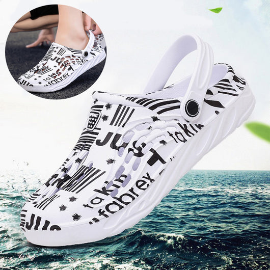 Sandalias de Verano con Estampado de Letras para Hombre