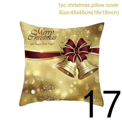 Funda de Almohada Navideña con Estampado Santa para Decoración del Hogar - Image 54