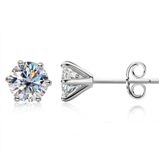 Aretes de Cristal de 1 Quilate Plata de Ley S925 para Mujer - Image 8