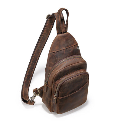 Bolsa Pecho Cuero Crazy Horse para Hombre - Estilo Outdoor - Image 7
