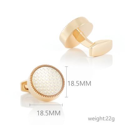 Gemelos Esmaltados Redondos con Diseño CD para Hombre - Image 6