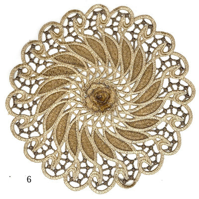 Mantel Individual de Encaje Elegante con Relieve Hueco - Image 15
